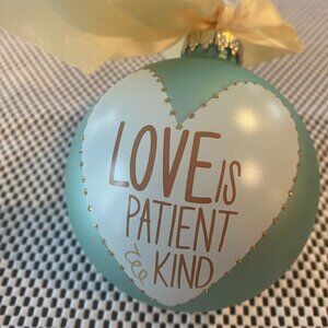 Coton Candy Christmas Ornament - 1 Corinthians - Love is Patient Wedding Gift